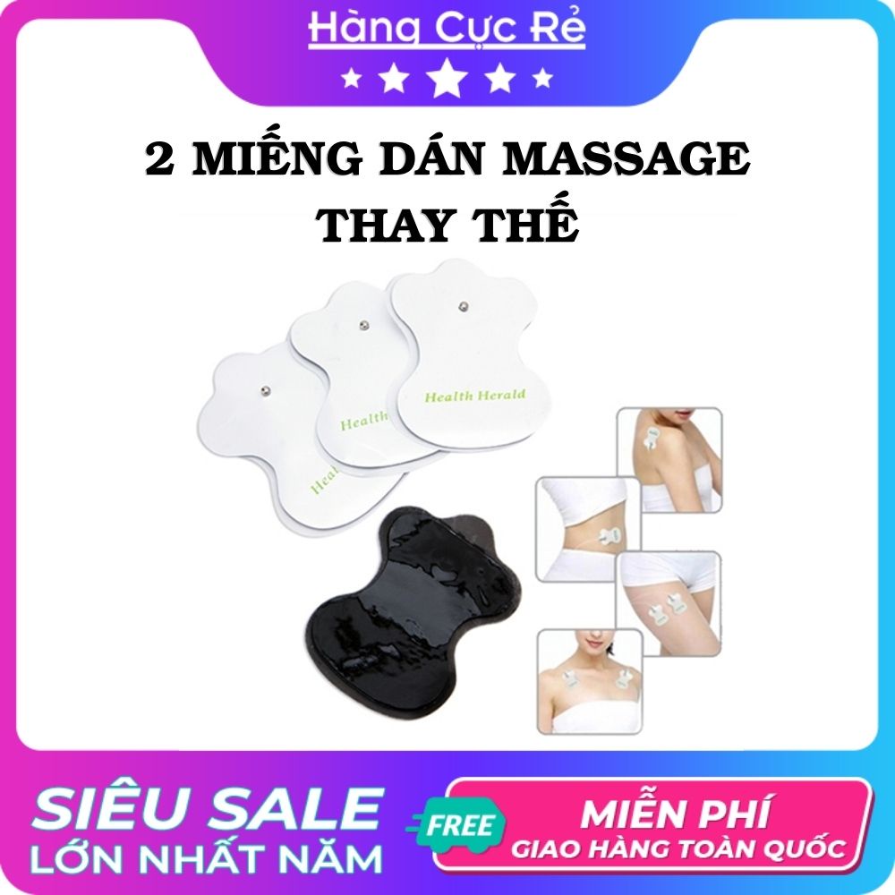 Bộ 2 miếng dán điện cực thay thế, dùng cho máy massage liệu xung điện - Shop Hàng Cực Rẻ