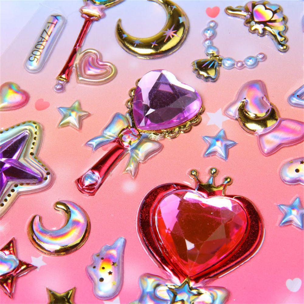 Sticker Dán 3D Hình AUGUSTINA AUGUSTINA Trang Trí Sổ Tay DIY Dành Cho Bé Gái|Sticker Dán Trang Trí Xinh Xắn Chất Lượng