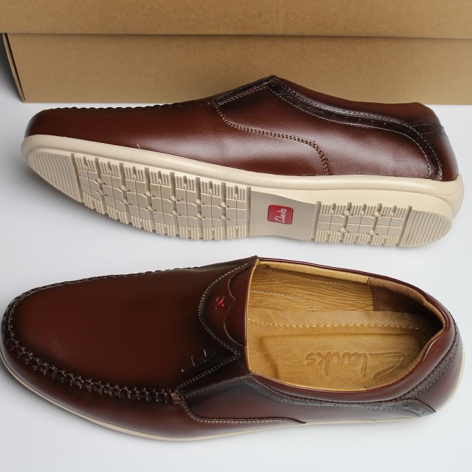 Giày Lười Da Bò Nam Clarks . Giày Mọi Hàng Việt Nam Xuất Khẩu (CL.01)