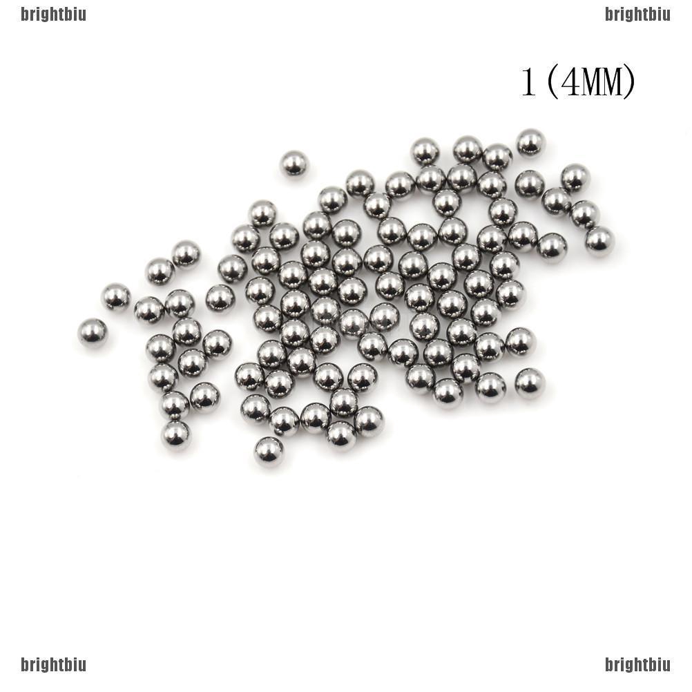 Bộ 100 Hạt Thép Bạc Hình Viên Đạn Kích Thước 4 / 4.5 / 5 / 5