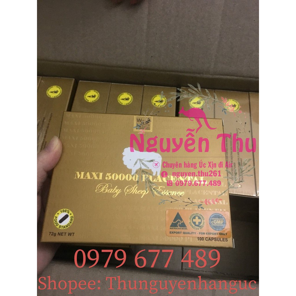 Nhau Thai Cừu Maxi Placental 50000mg Úc