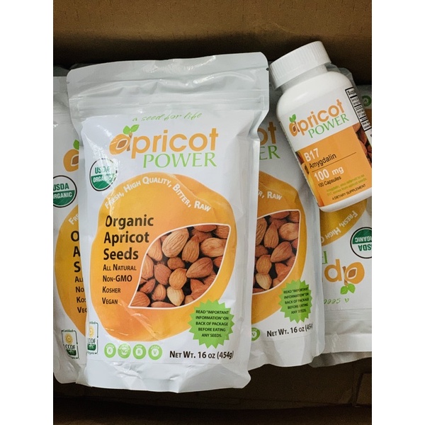 Hạt Mơ Đắng Hữu Cơ 454g / Organic Raw Bitter Apricot