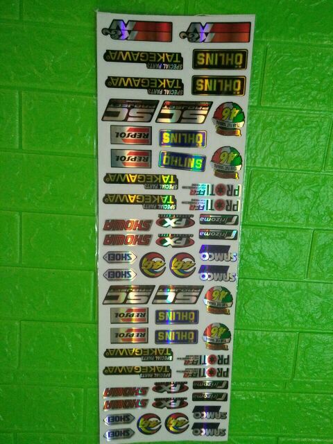 Bộ tem Ohlins repsol phản quang lớn new