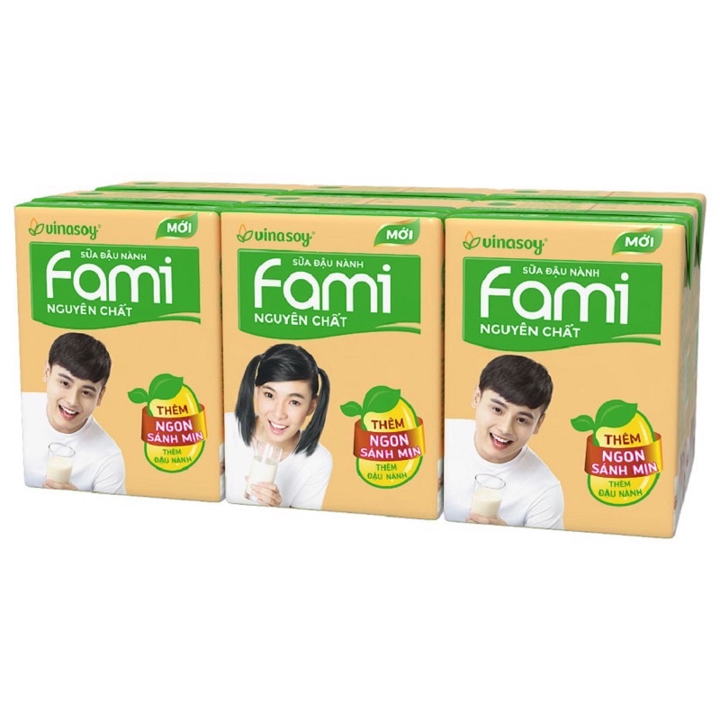 Sữa Fami đậu nành nguyên chất, canxi