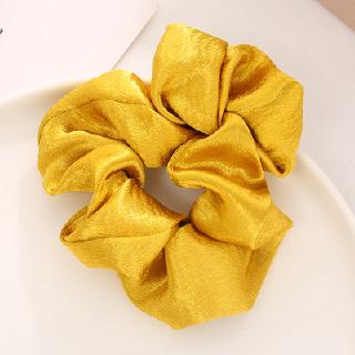 Buộc tóc scunchies lụa trơn nhiều màu phụ kiện thời trang Decorme