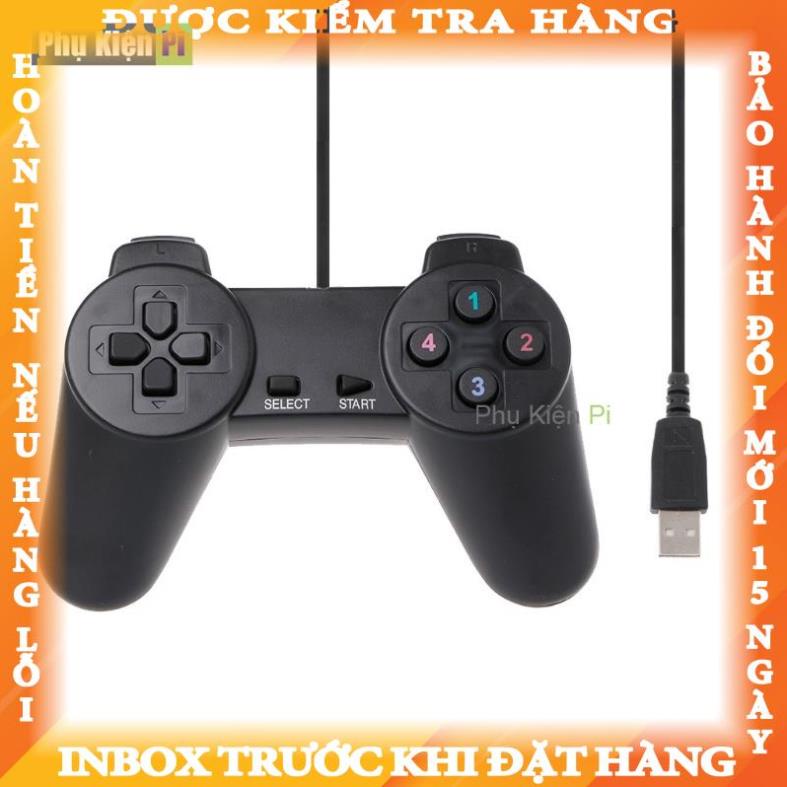 Tay cầm chơi game PS2, PS3, PS4 có dây chế độ rung, dây kết nối USB cho PC Laptop thangthanh
