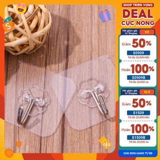 Combo 10 móc dán tường trong suốt đa năng chịu lực tốt