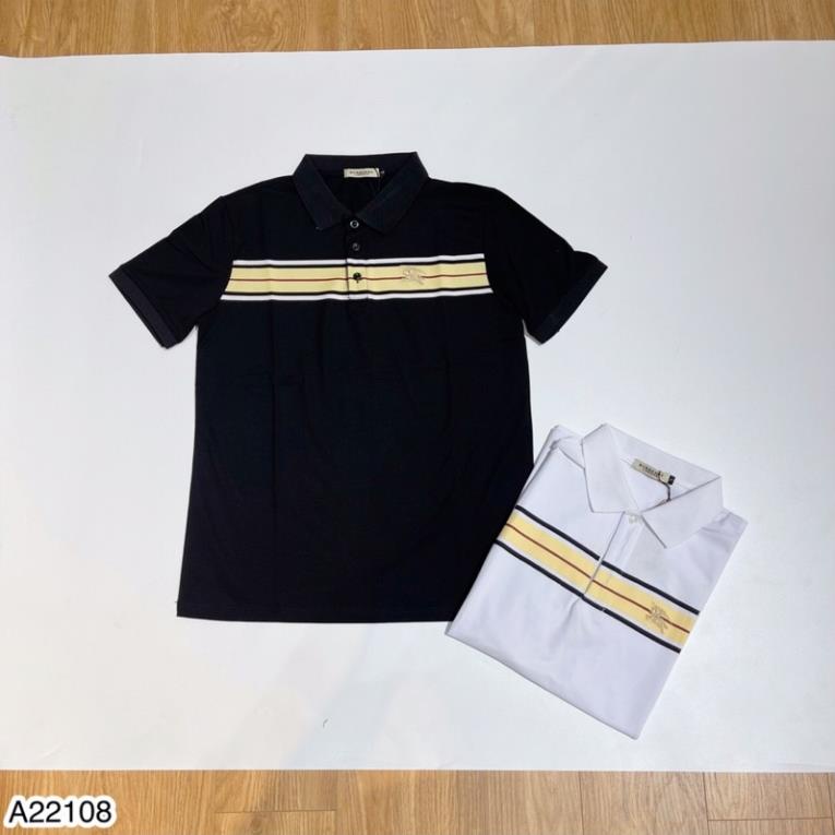 Áo Polo Nam LV Cao Cấp - Áo Polo Nam BBR Kẻ Vàng Cao Cấp