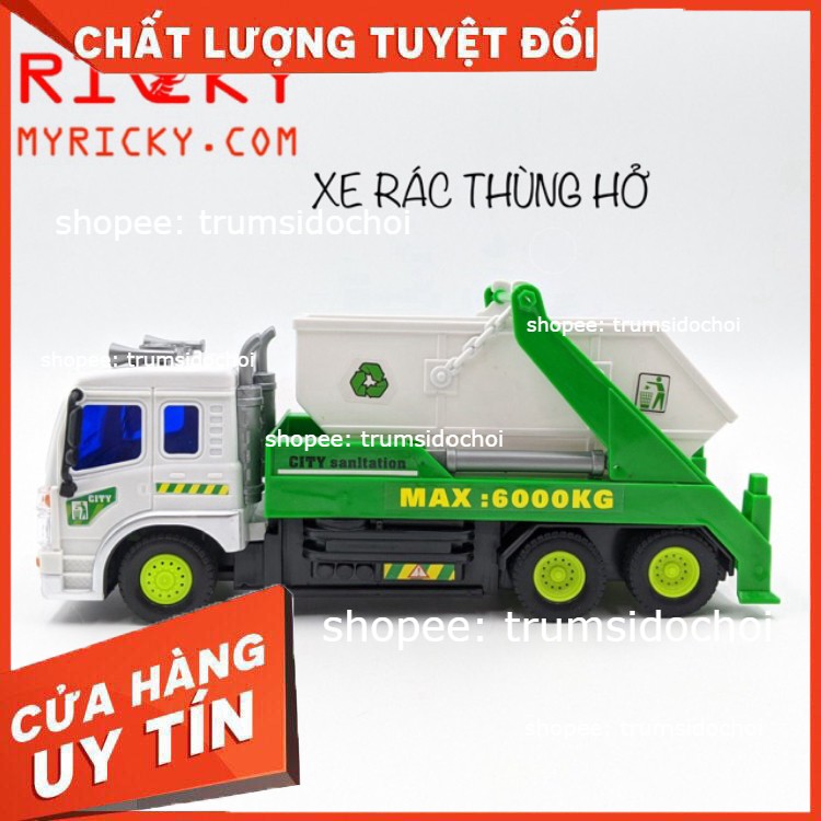 Xe điều khiển từ xa 💖FREESHIP💖 Xe rác-xe công trình [Có đèn] - đồ chơi cho bé