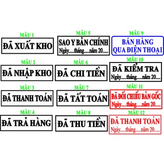 Con dấu đã thu tiền - đã chi tiền - khắc dấu theo yêu cầu