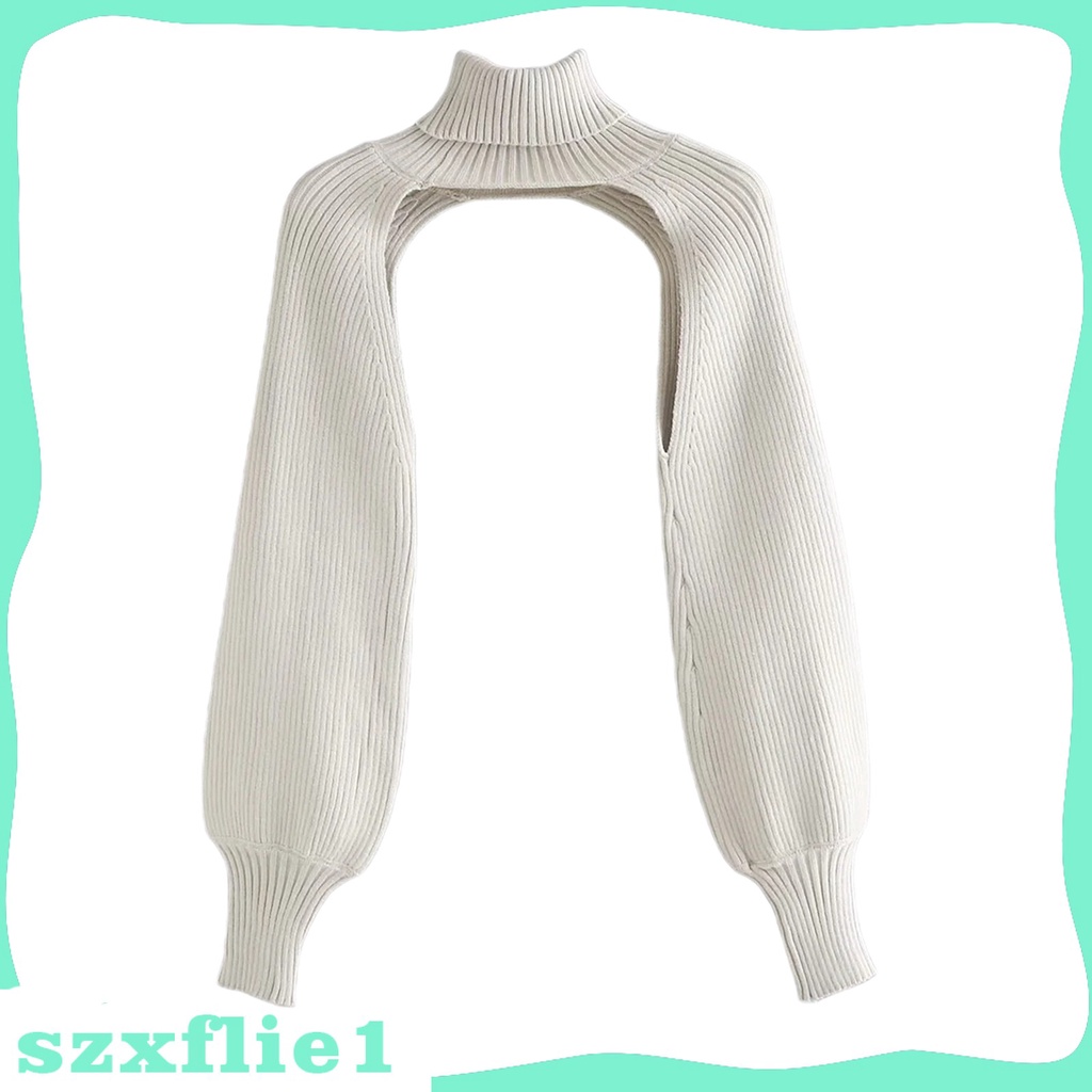 (Hot Sale) Áo Sweater Lửng Tay Dài Cổ Lọ