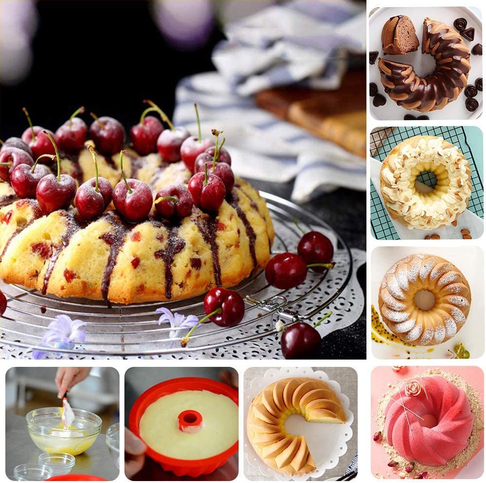 Khuôn Làm Bánh Silicon ANAEAT Hình Xoắn Ốc Lớn 3D