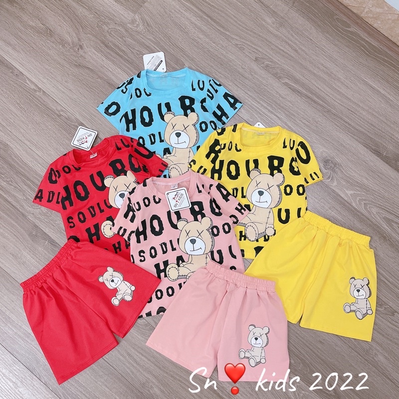 Xả Bộ gấu chữ cho bé gái 10-20kg