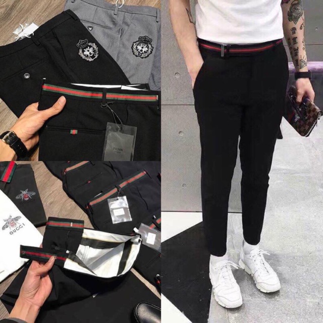 QUẦN ÂU ĐEN Cạp Đỏ