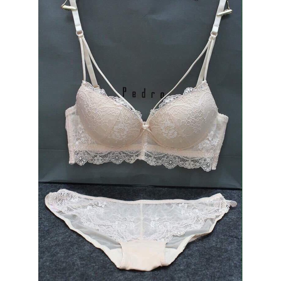 BỘ ĐỒ LÓT KL 3 MÓC REN CHÉO NGỰC