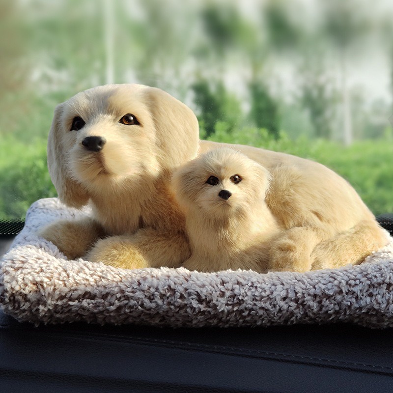 [CÚN ĐÔI] vàng mượt mẹ con lõi than hoạt tính lọc không khí khử mùi-taplo xe hơi ô tô Thú bông Chó mèo than hoạt tính | BigBuy360 - bigbuy360.vn