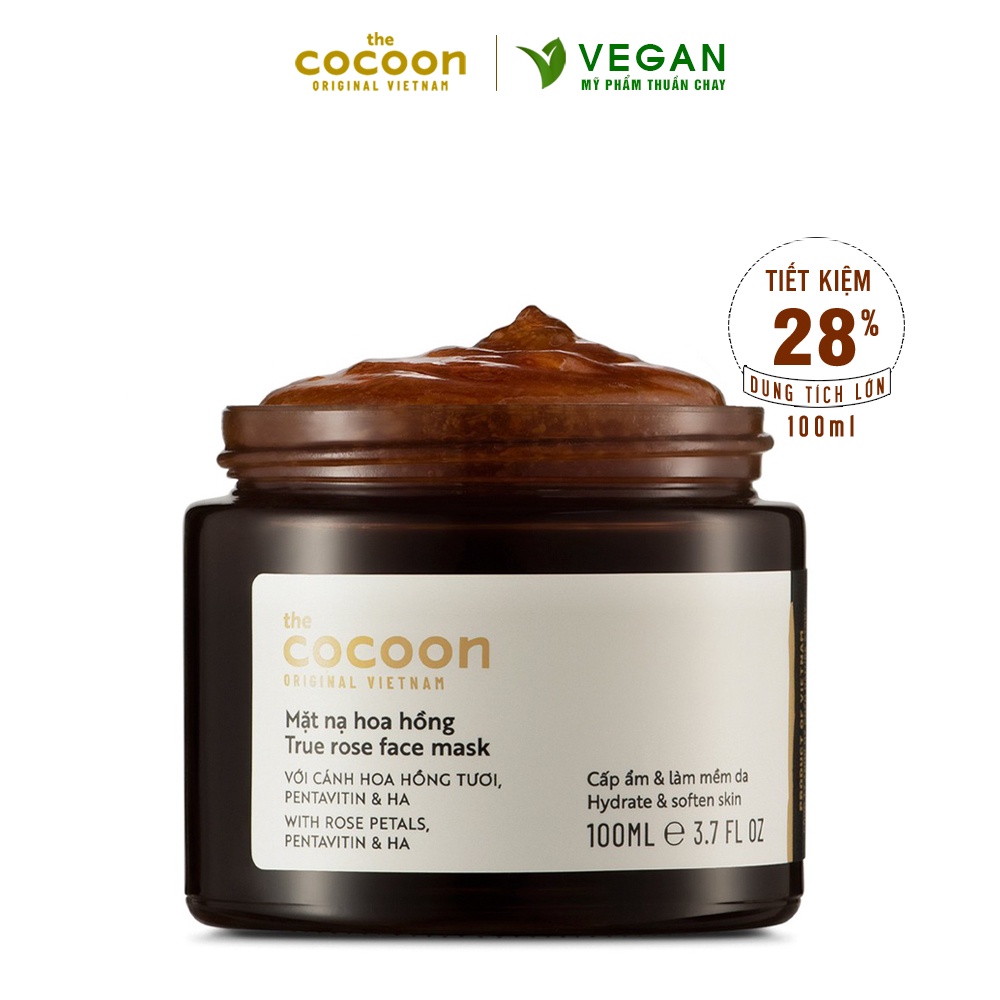 Mặt nạ hoa hồng cocoon 100ml cấp ẩm thuần chay