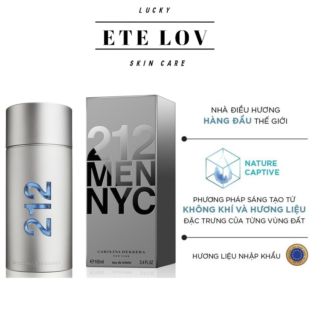 Nước hoa 212 Men Nyc 100ml, Nước hoa nam tính quyến rũ