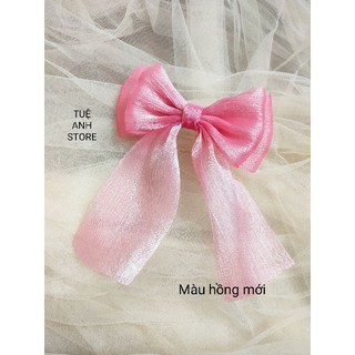 B103 - Kẹp tóc nơ voan xước cho bé