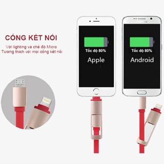 cáp sạc dây dẹp 2 đầu