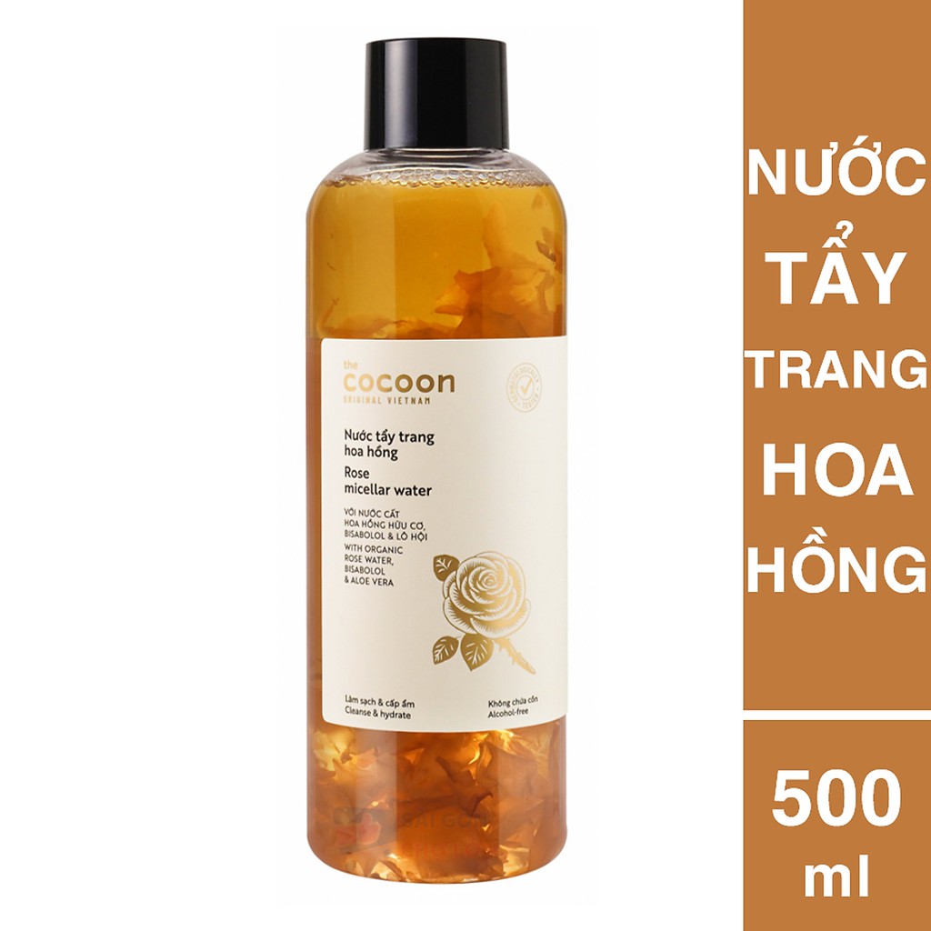 [Mã COSCOCOT4 -8% đơn 250K] Nước tẩy trang hoa hồng Cocoon 500ml