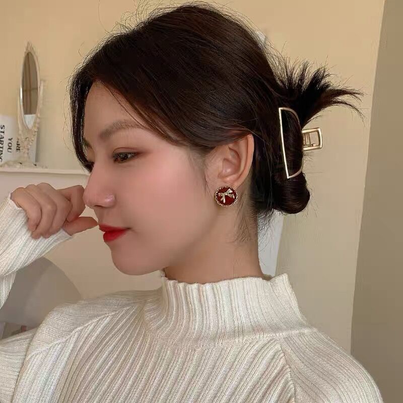 Bông Tai Kim Bạc Đính Ngọc Trai Phong Cách Hàn Quốc 2023