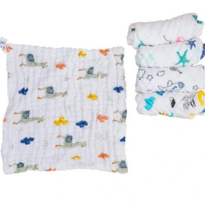 Khăn xô 6 lớp cho bé Kiluta kích thước 30x30 cm - Khăn sữa siêu thấm hút, siêu mềm, an toàn cho bé