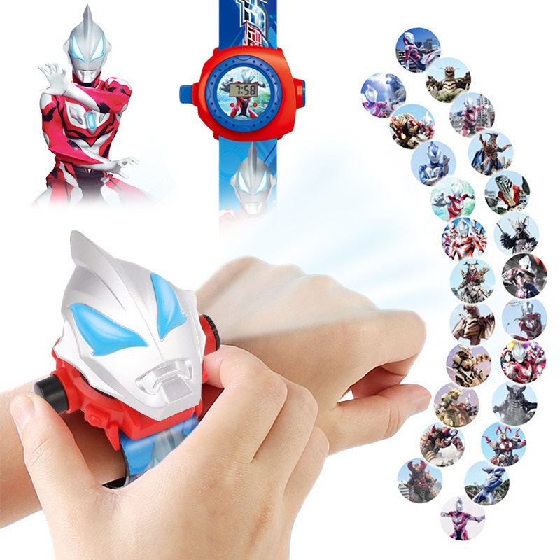 Đồng hồ chiếu hình 3D điện tử, Đồng hồ điện tử trẻ em chiếu hình 3D cho bé với 24 hình chủ đề hoạt hình