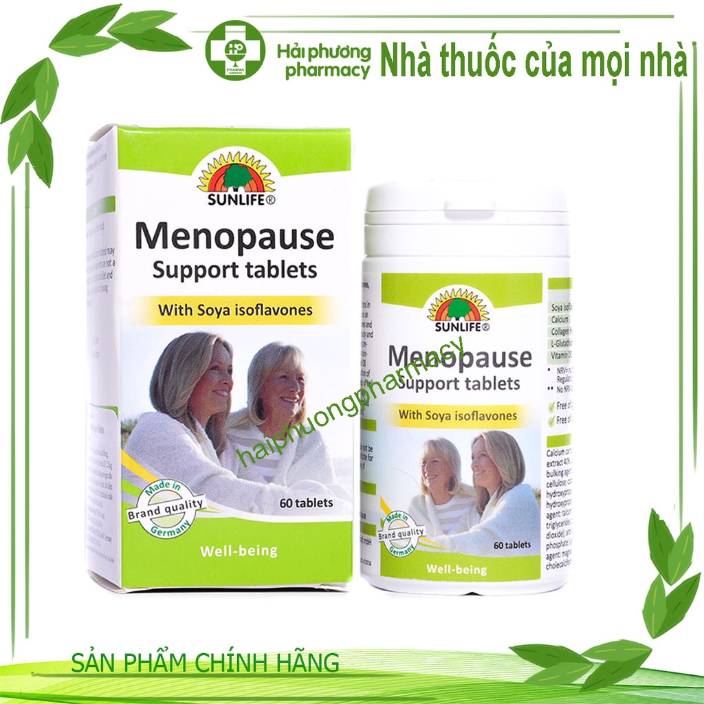 [GIÁ GỐC] Menopause Support Tablets tăng nội tiết tố nữ Hộp 60 viên