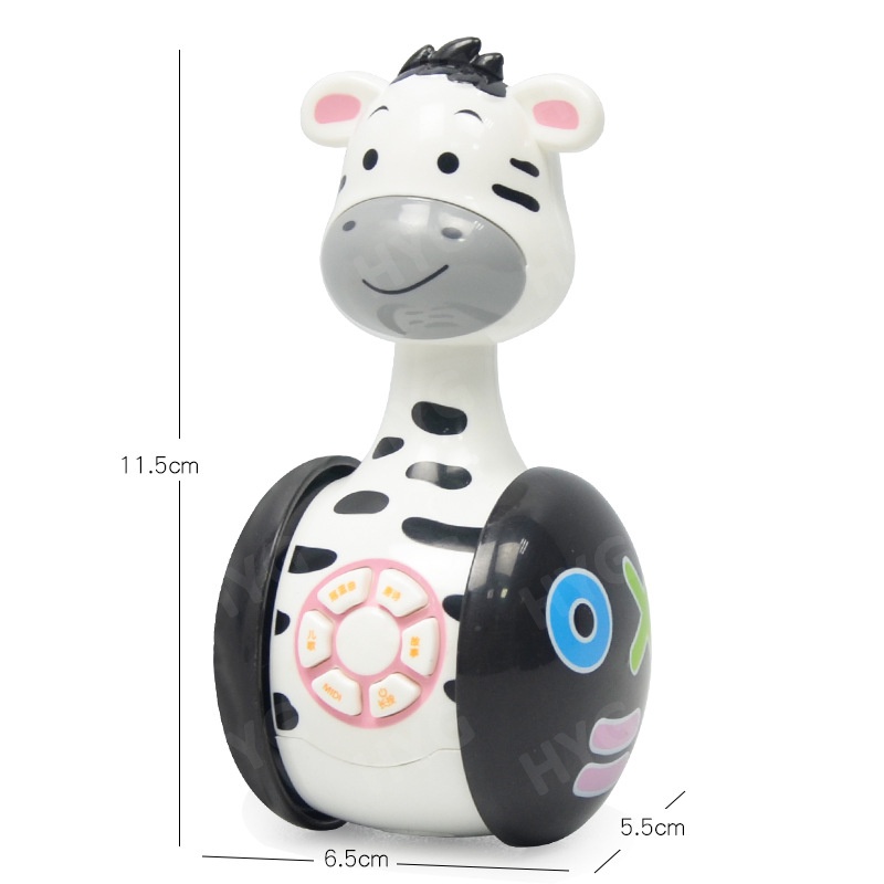 HYG Toys Máy kể chuyện bê đu bằng điện có đèn và nhạc, đồ chơi giáo dục mầm non