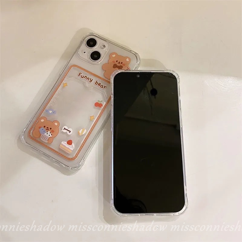 Ốp điện thoại MissConnie TPU mềm kiểu gấu/ thỏ thích hợp cho iPhone 7 8 6 6s Plus XR X XS Max 11 12 13 14 Pro Max SE