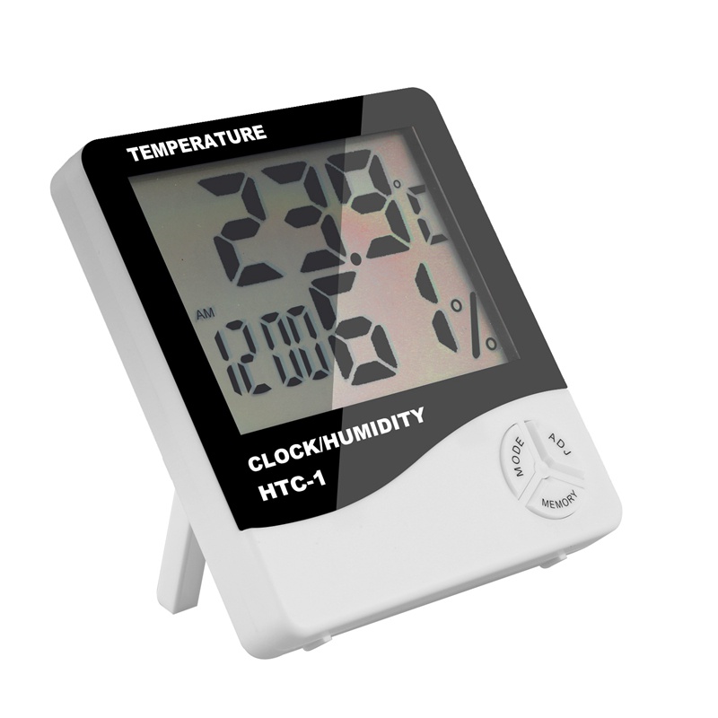 Đồng Hồ Báo Thức Đo Nhiệt Độ Độ Ẩm Màn Hình LCD Kỹ Thuật Số