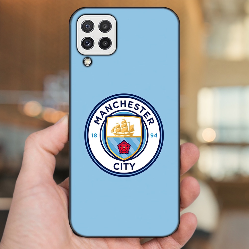 Ốp lưng Samsung A22 4G, A22 5G viền đen in hình Manchester City MC