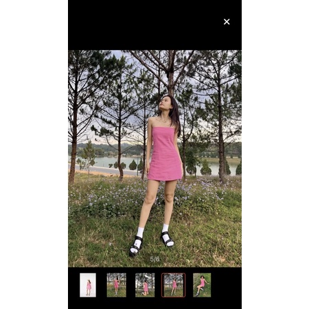 ĐẦM ỐNG VẢI LINEN DOTTIE