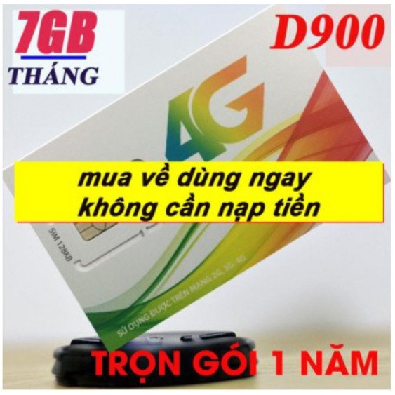 (FREESHIP) Sim 4G VIETTEL D900 MIỄN PHÍ 1 NĂM KHÔNG NẠP TIỀN - TẶNG 84GB TỐC ĐỘ CAO 12 THÁNG- K GIỚI HẠN TỐC ĐỘ