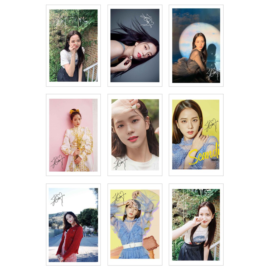 [Ép Lụa] Lomo Card Ảnh JISOO B.LA.CK.PINK có chữ ký ( 54 ảnh)