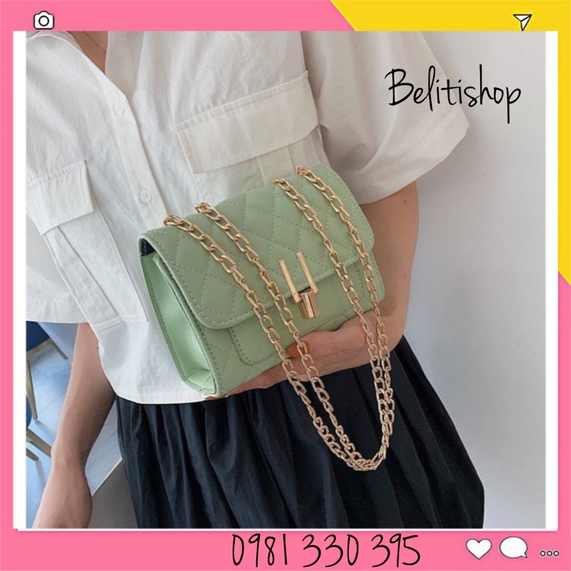 [AFF7SPP Giảm 30K đơn 150K] Túi xách nữ đeo chéo cao cấp khoá Y thời trang Hàn Quốc