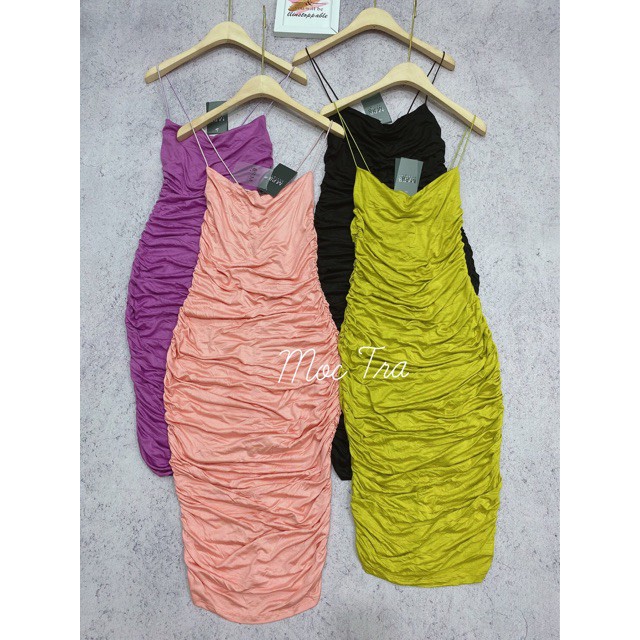 Váy Body Trơn Dáng Dài Siêu Xinh , Đầm Maxi Hai Dây Dáng Ôm Cao Cấp -Hàng nhập khẩu