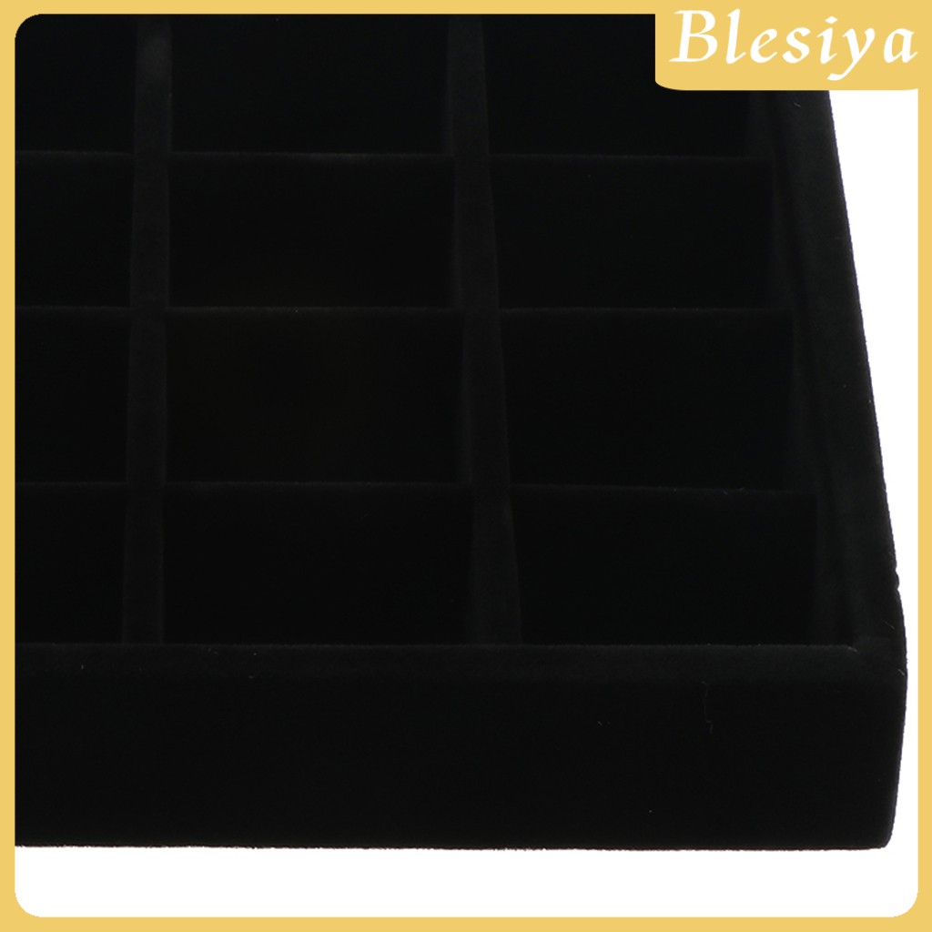 [Blesiya] Khay Nhung Đen Đa Chức Năng Dùng Trưng Bày Trang Sức