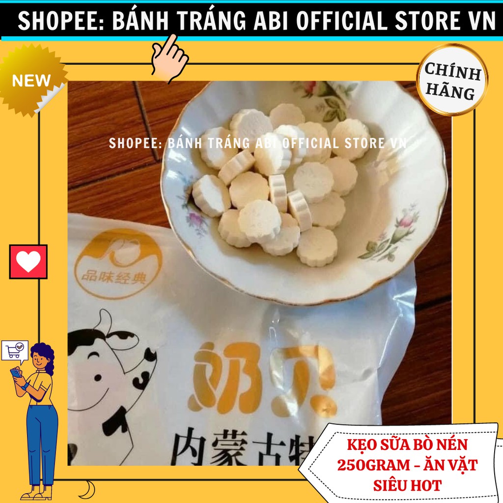 KẸO SỮA BÒ DẠNG VIÊN NÉN GÓI 250G