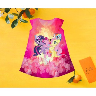 Đầm in 3D hình ngựa Pony cho bé gái