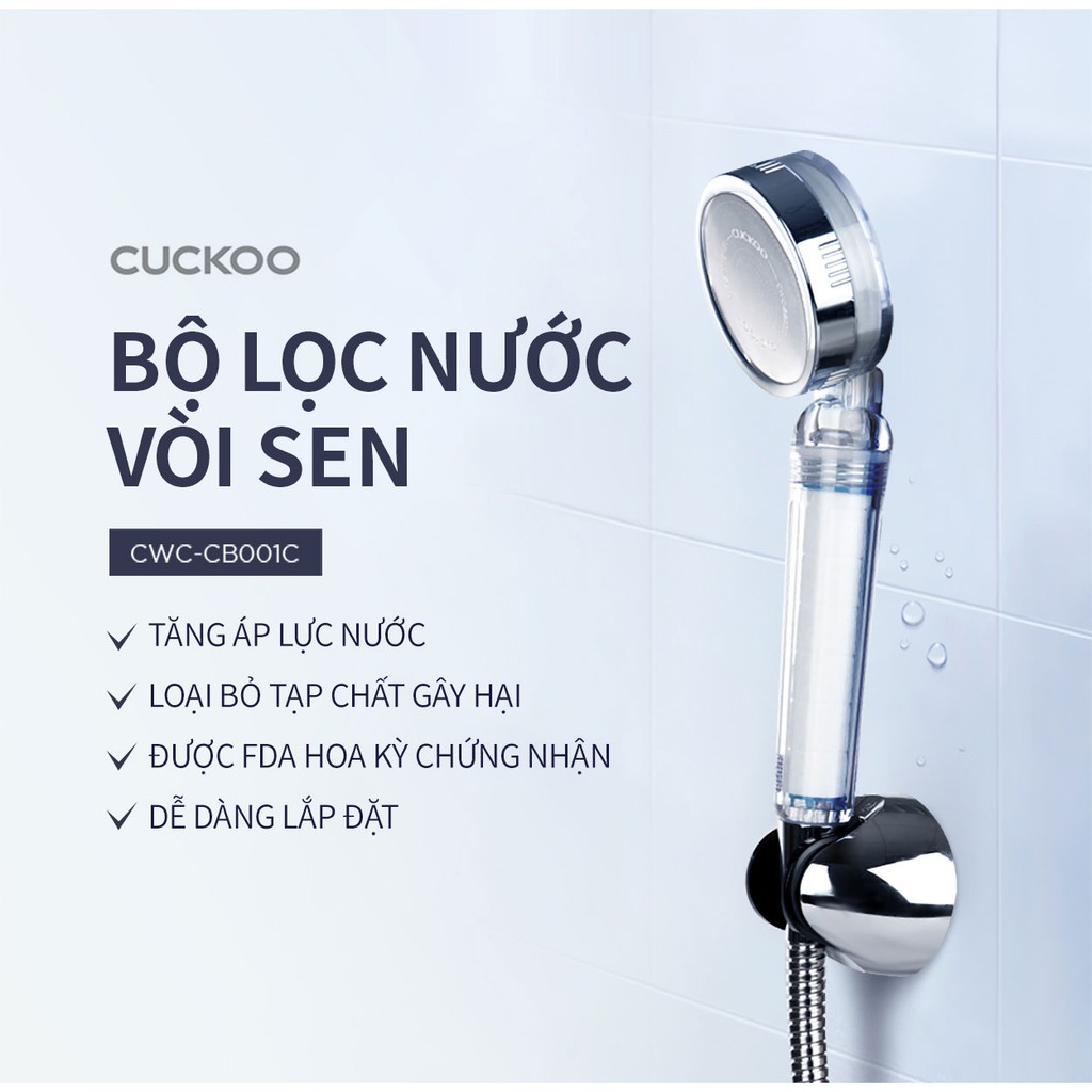 Bộ lọc nước Vòi Sen CUCKOO CWC-CB001C - Hàng chính hãng