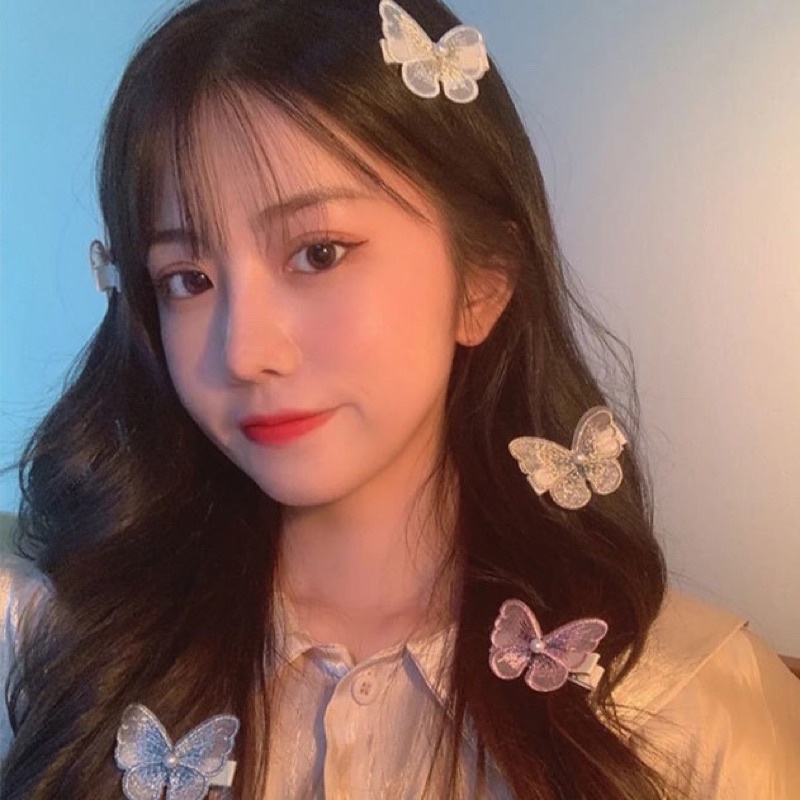 🦋Kẹp tóc lưới ren hình bướm 🦋