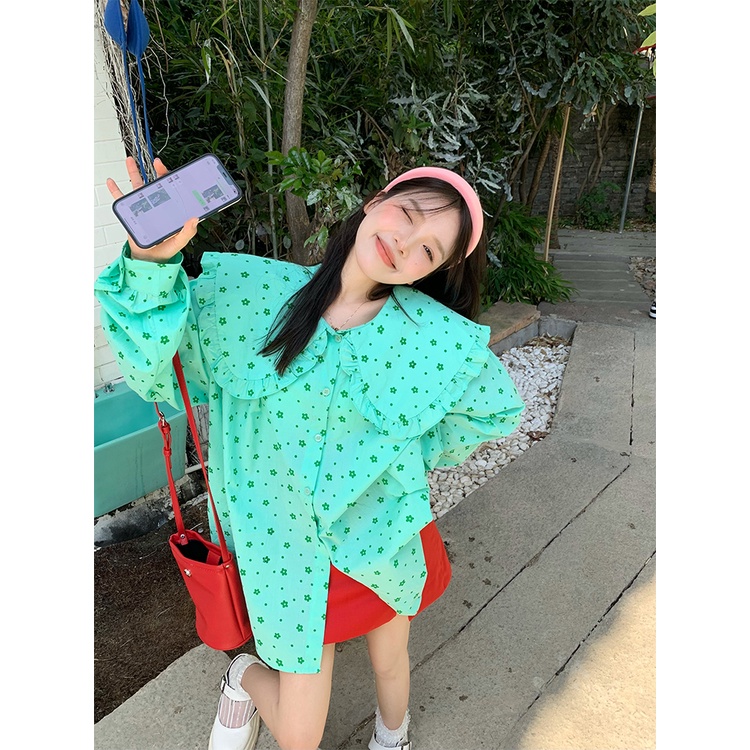 JaneQ Áo sơ mi hoa baby Hàn Quốc