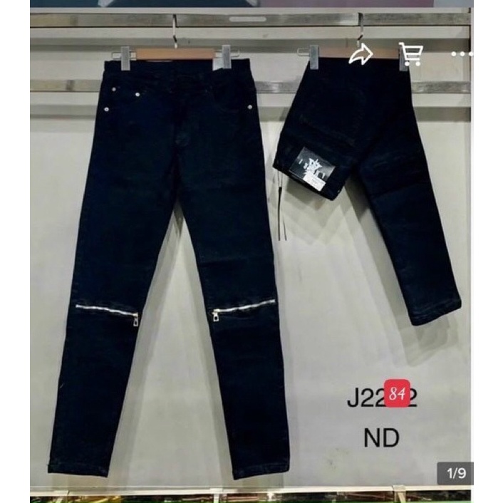 Quần jean nam cao cấp may khoá kéo ngay gối phong cách sành điệu hot trend