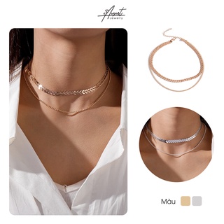 [Augustcloth | AugustJewelry] Dây chuyền/ vòng cổ hợp kim hình chiếc lá phong cách Hàn Quốc