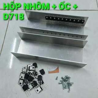 Combo Hộp nhôm giải nhiệt dày 2 li + 20 con D718 + ốc bắt sò D718. Linh kiện làm máy 2 vế c chung 20 - 22D718