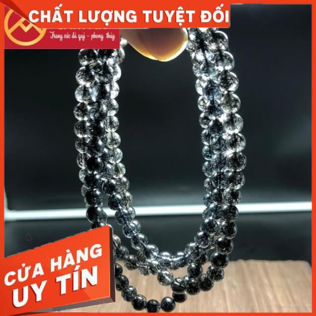 [hàng xịn 100% ] T.A Tóc Đen Size 6mm cuốn 3 Vòng Tay Cao Cấp TĐ03