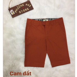 Quần lửng kaki thun màu cam đất / quần lửng nữ trơn basic