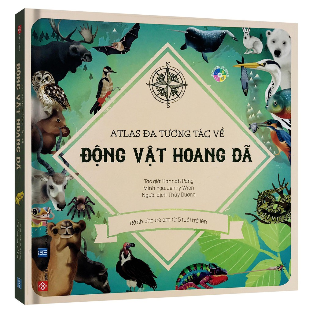 Sách - Atlas đa tương tác về Động vật Hoang dã -dành cho trẻ em 5t trở lên